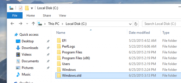 Windows.old folder